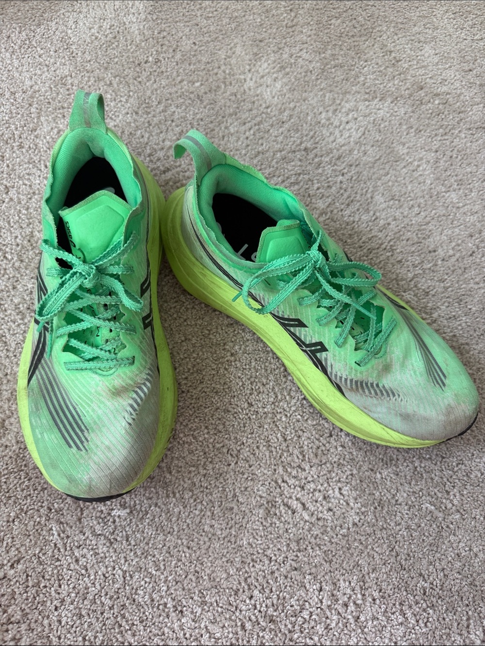 Asics Megablast Neon Green Running Shoes M 7.5 W 9